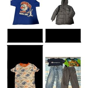 Champion Kids' Black and Green Graphic Tee